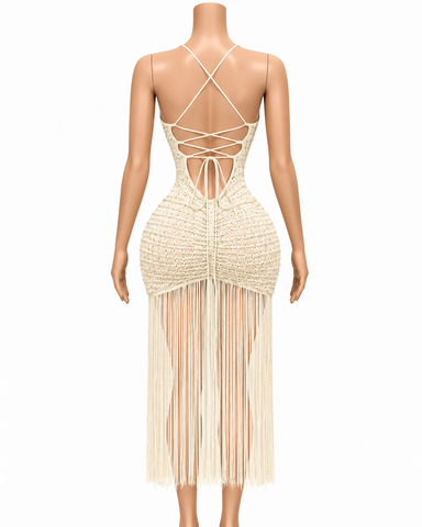 Isla Crochet Fringe Maxi