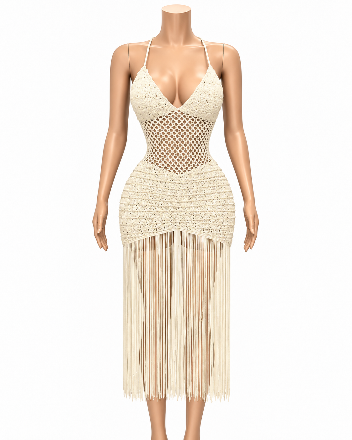 Isla Crochet Fringe Maxi