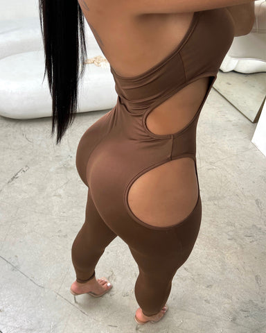 Can’t Touch This Jumpsuit (Brown)