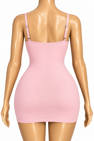 Sculpt Me Mini Dress-Baby Pink