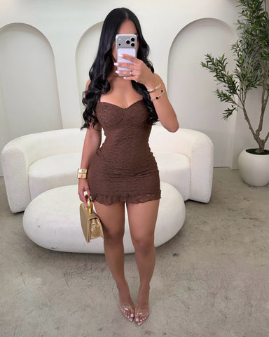 Mocha Dreams Lace Mini