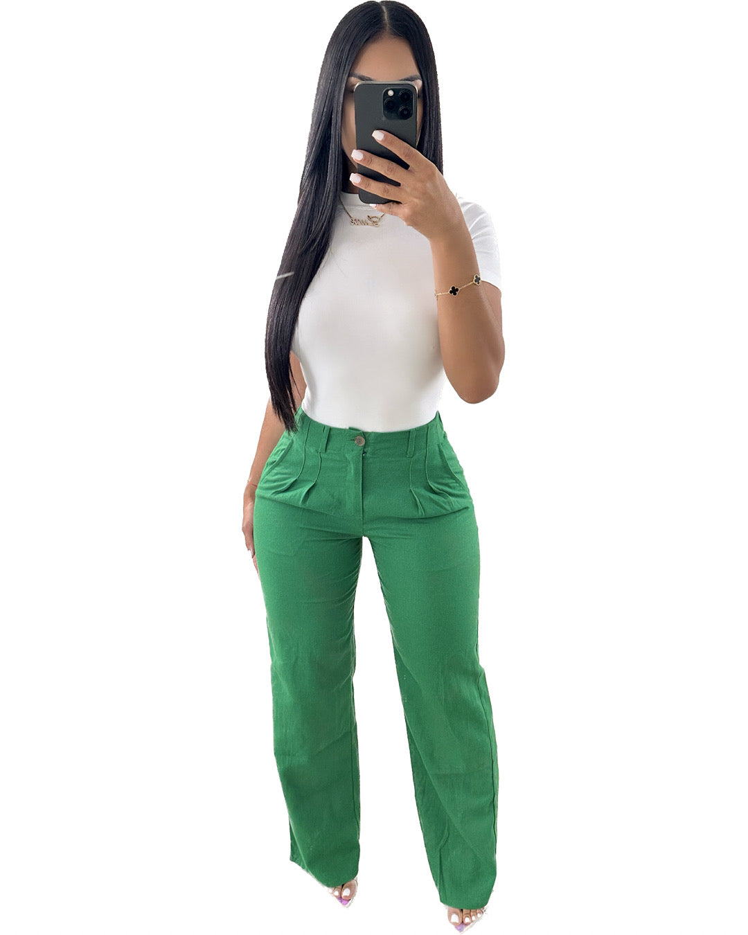 Emerald Love Linen Pants