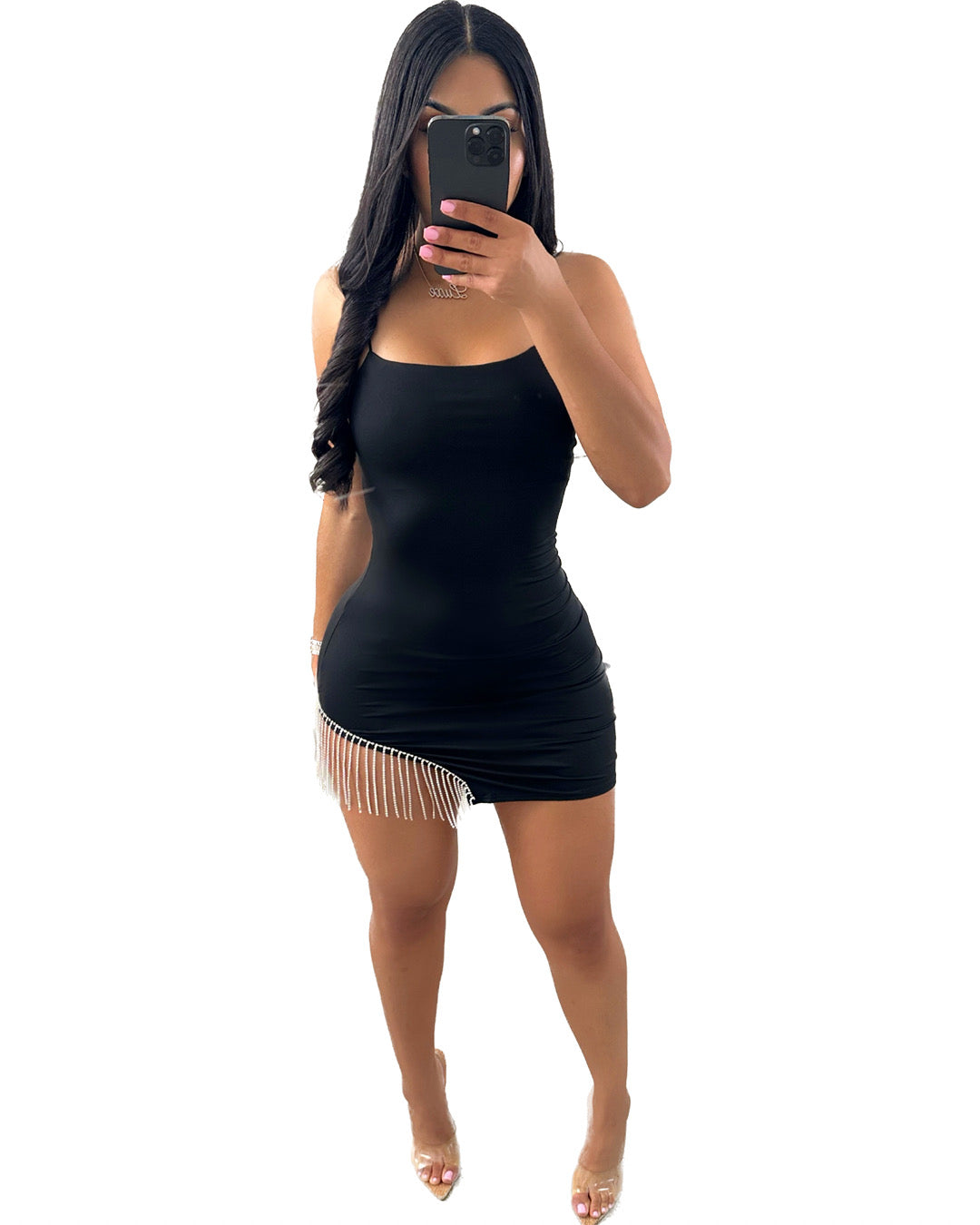 Dazzling Mini Dress(Black)