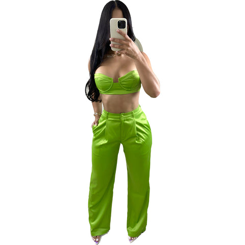 Tequila & Lime Silk Pant Set