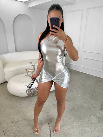 Into You Skirt Set Silver