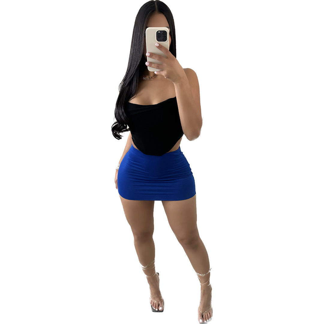 Buttersoft Mini Skirt Blue