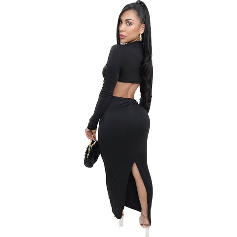 Noire Midi Skirt Set